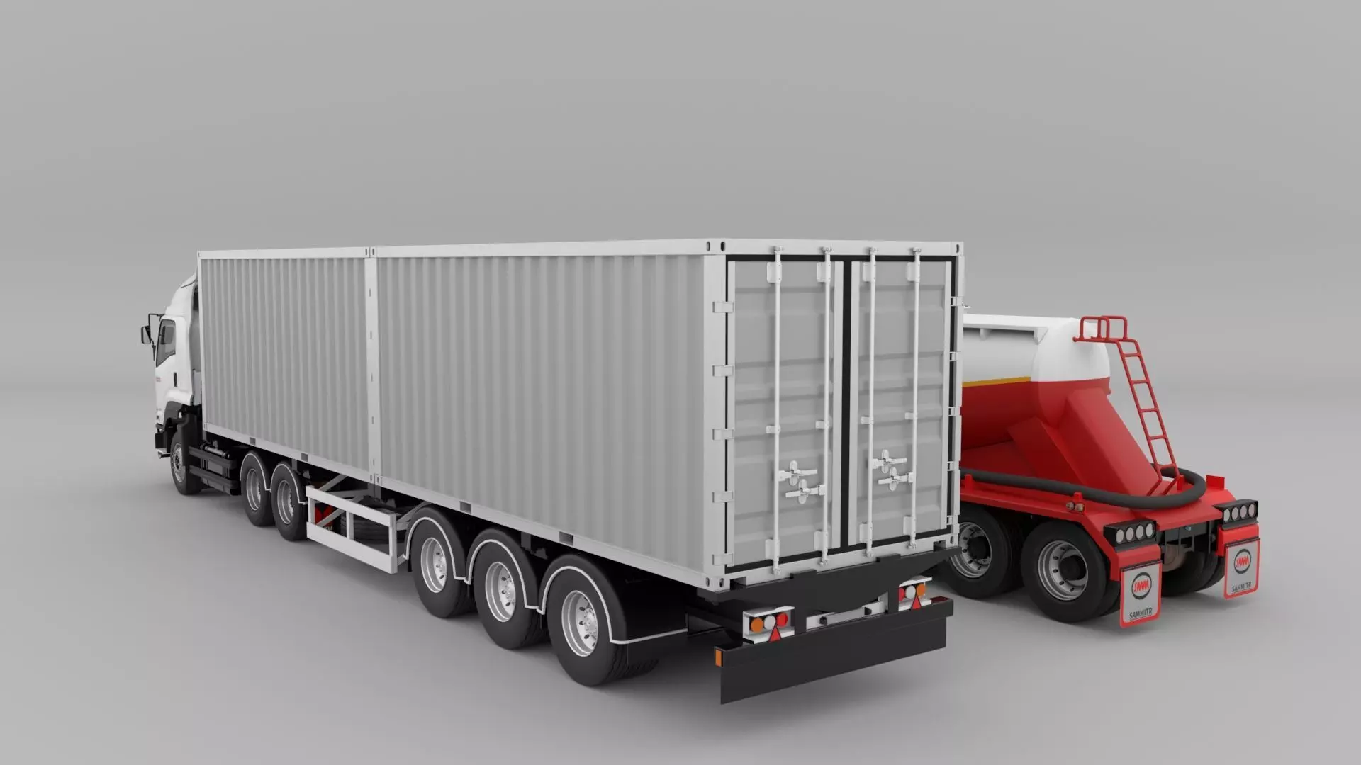 ISUZU All series Set 01 Low-poly 3D model_4