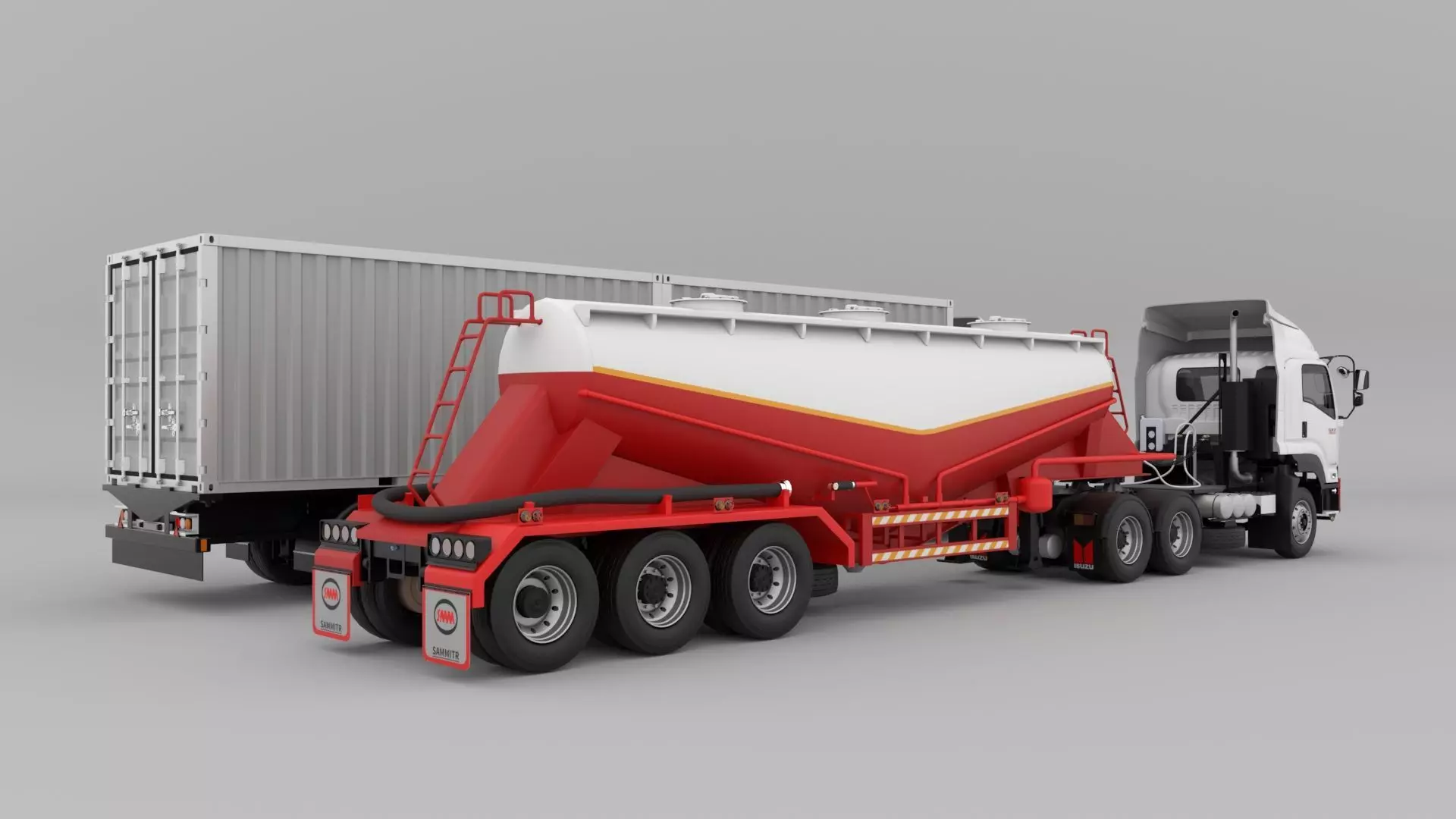 ISUZU All series Set 01 Low-poly 3D model_5