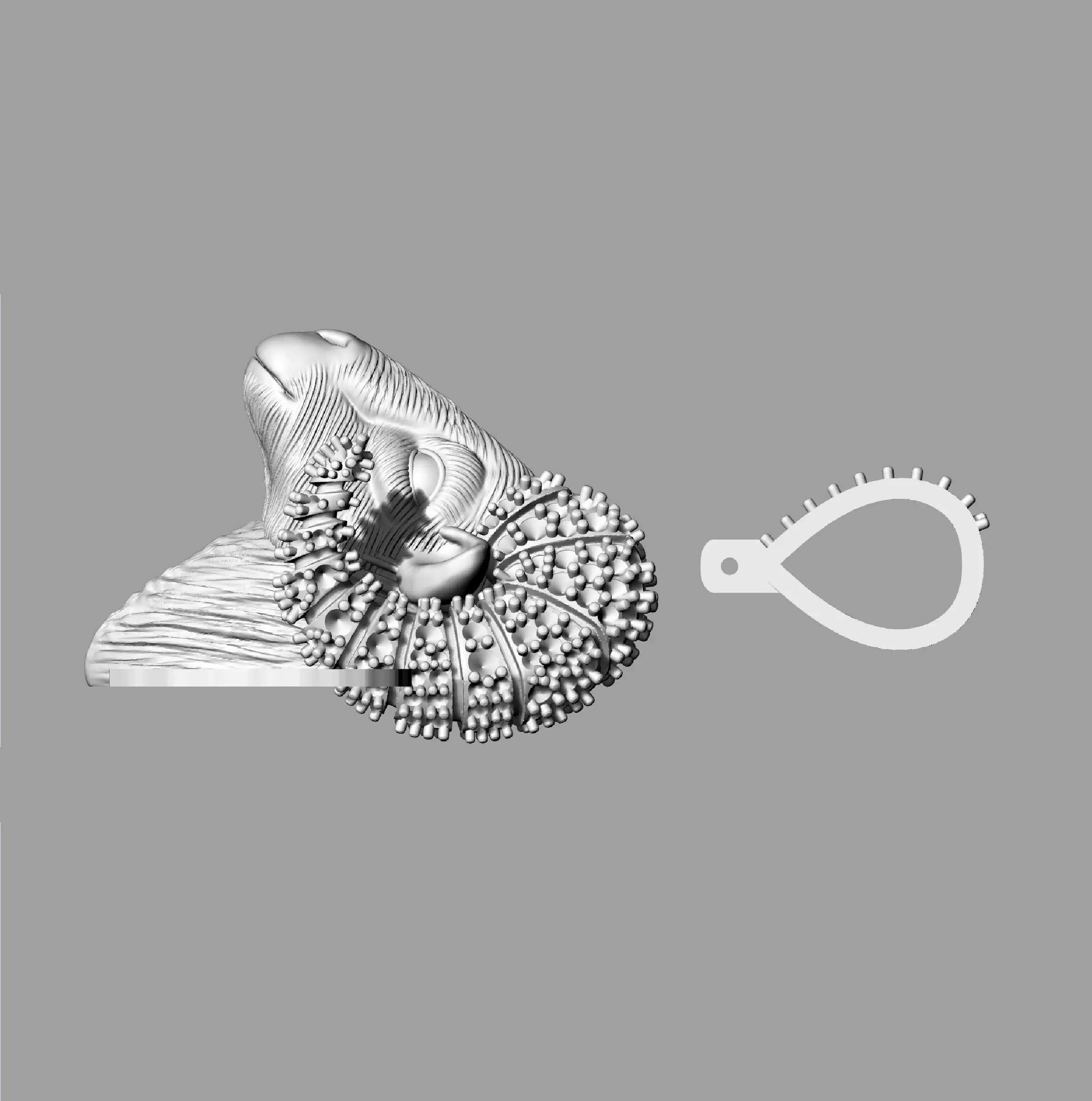 Goat Pendant  3D print model 3D print model_12