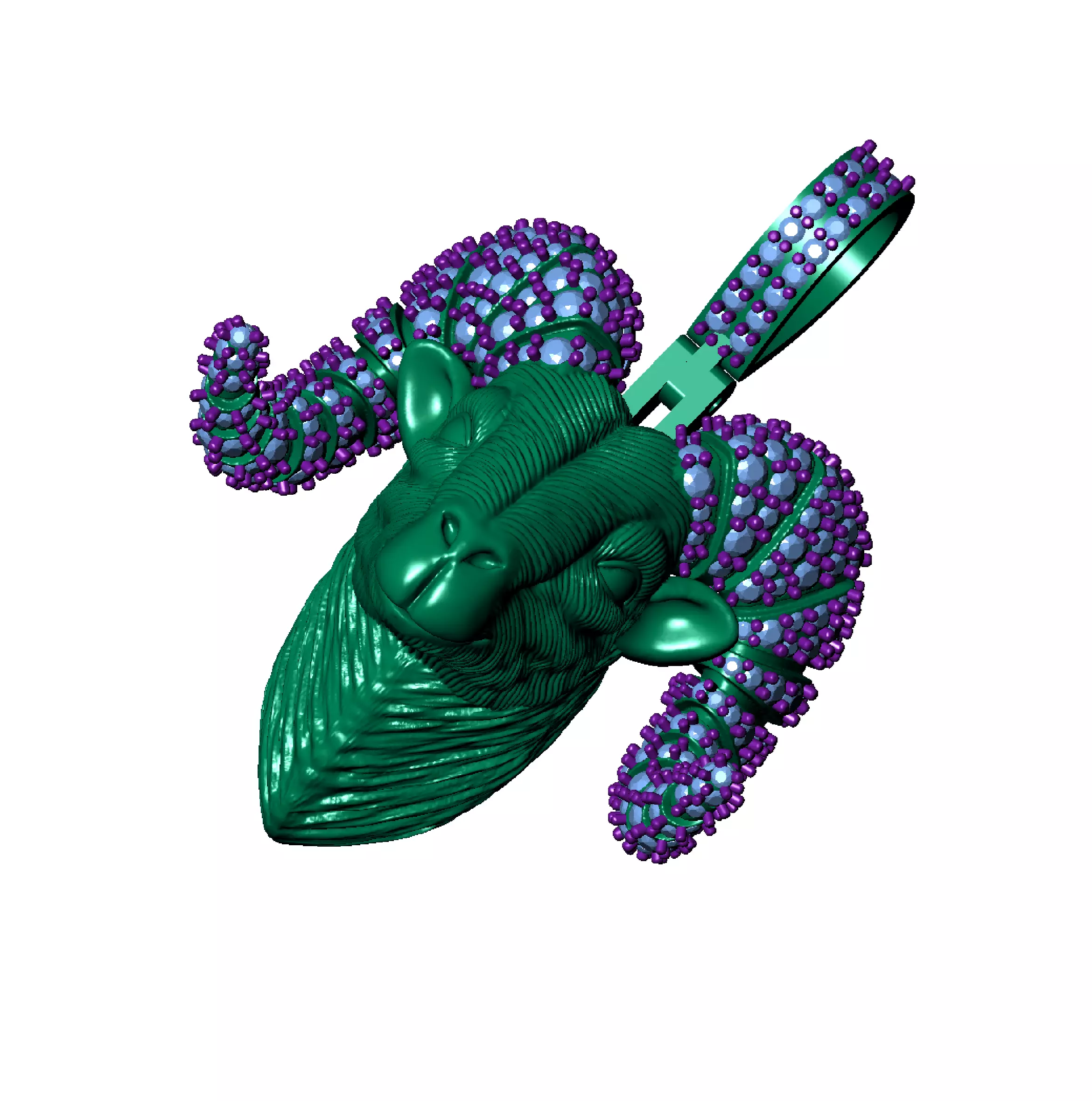 Goat Pendant  3D print model 3D print model_8