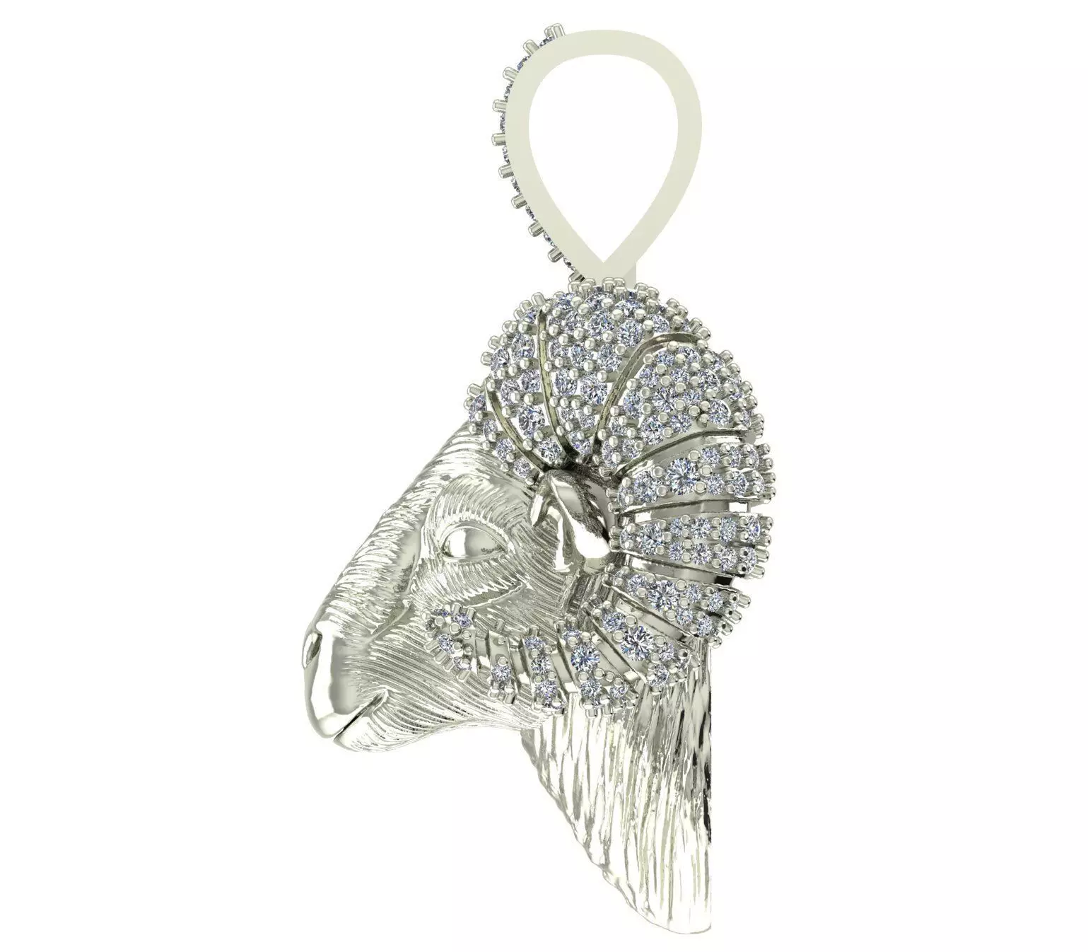 Goat Pendant  3D print model 3D print model_5