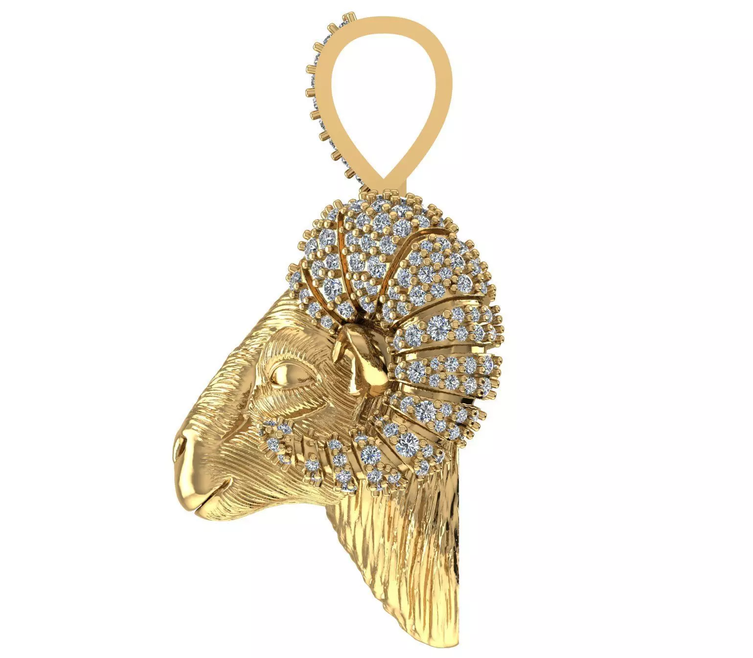 Goat Pendant  3D print model 3D print model_2