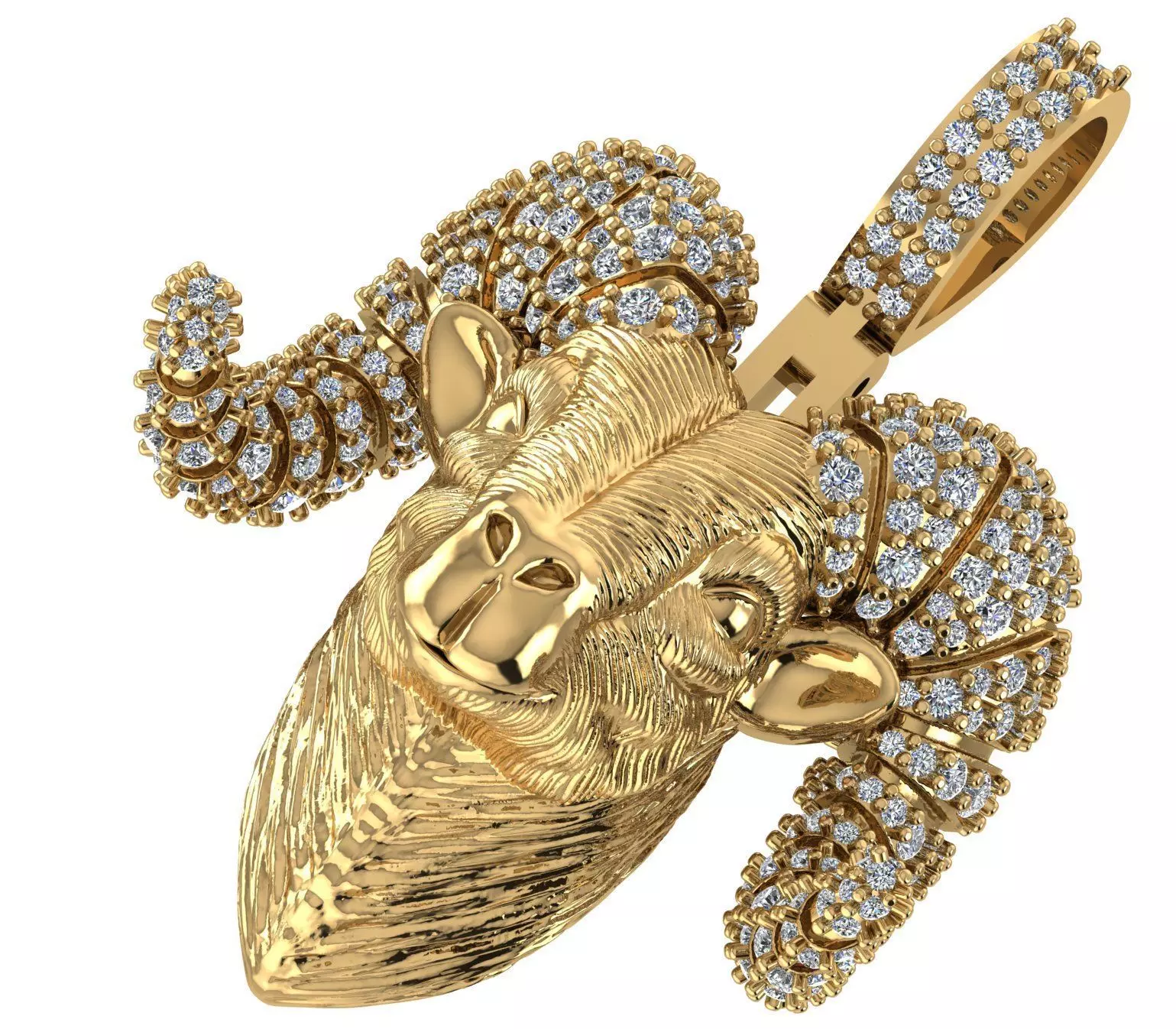 Goat Pendant  3D print model 3D print model_1