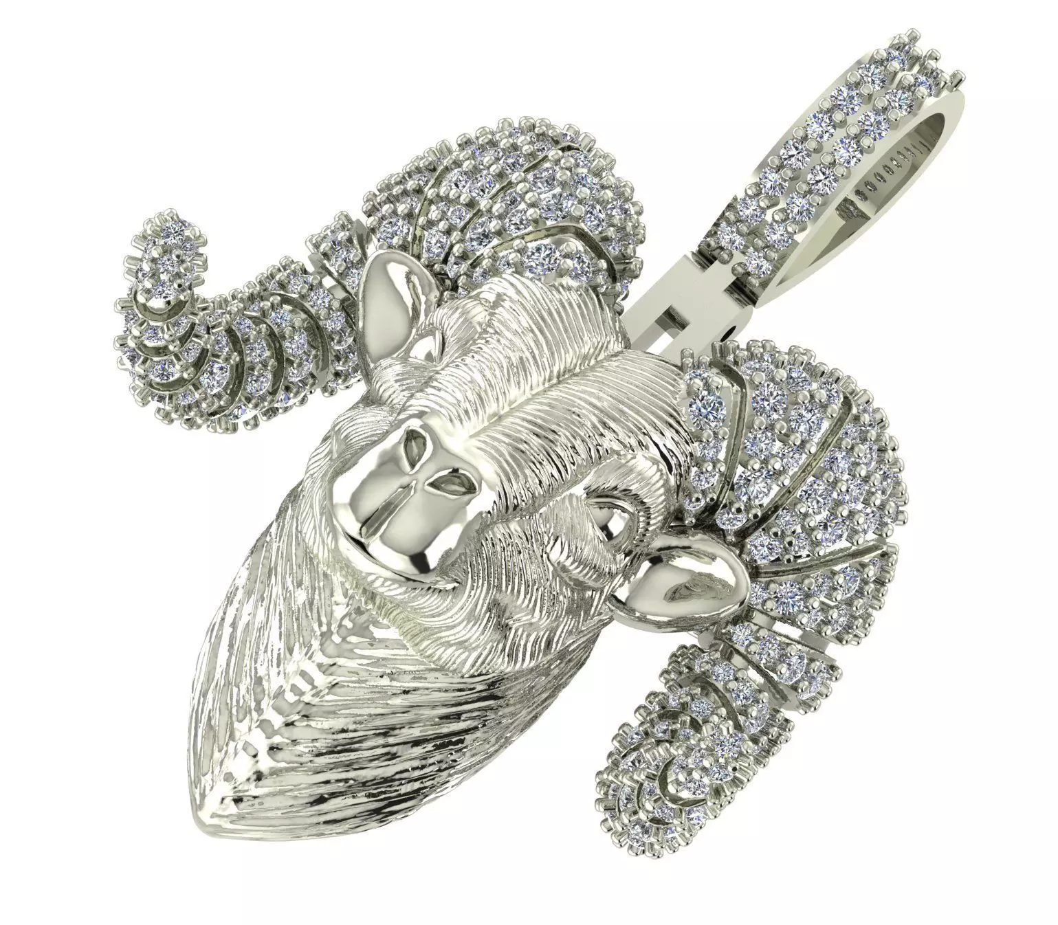 Goat Pendant  3D print model 3D print model_4