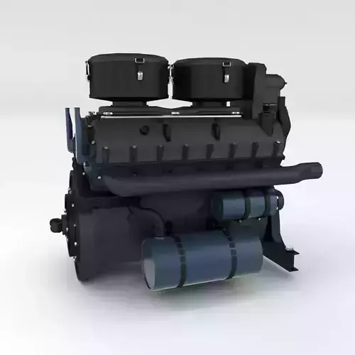 Maybach HL230 Engine Panzer Tiger Unit 3D model