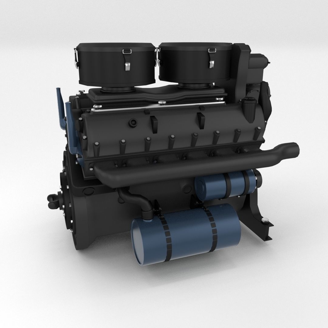 Maybach HL230 Engine Panzer Tiger Unit 3D model_15