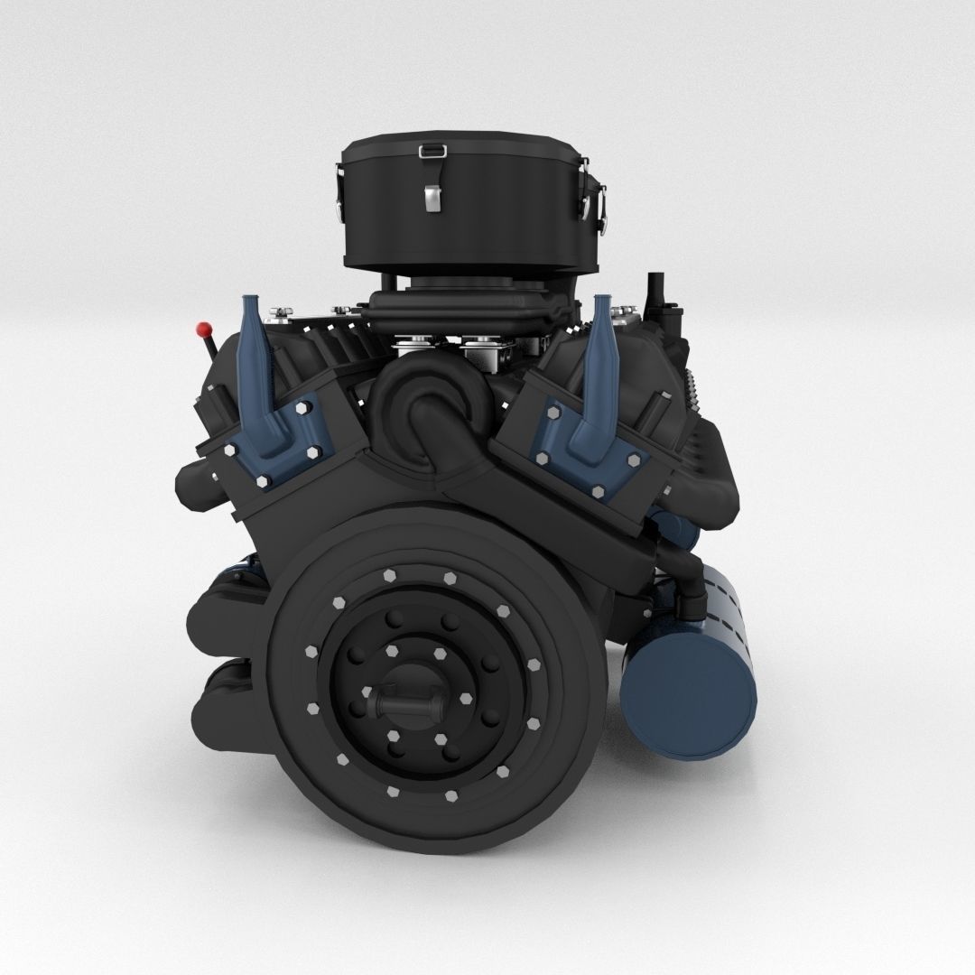 Maybach HL230 Engine Panzer Tiger Unit 3D model_2