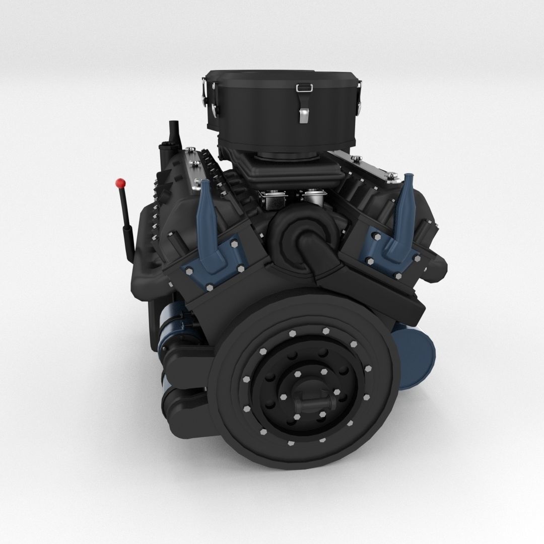 Maybach HL230 Engine Panzer Tiger Unit 3D model_3