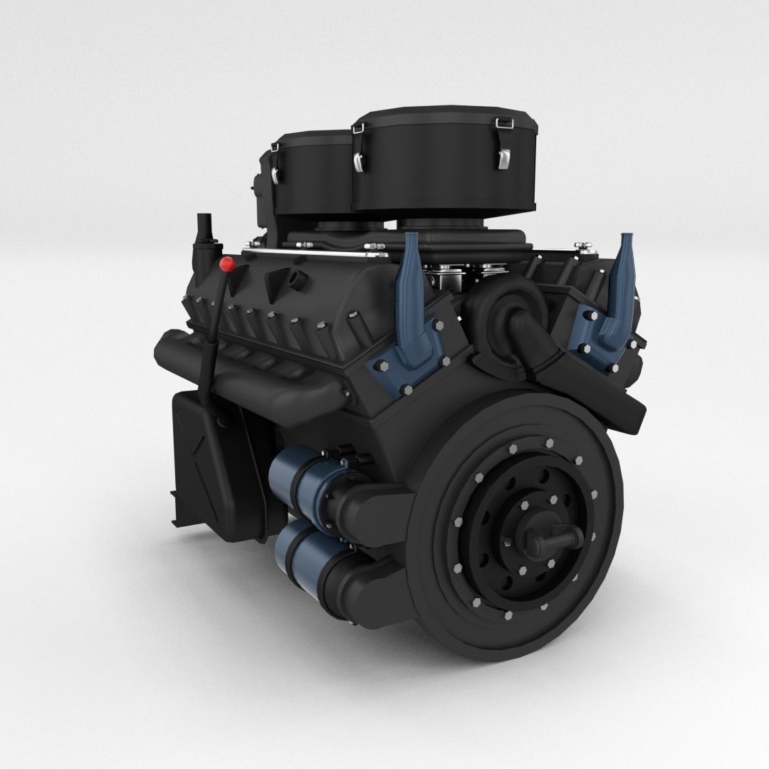 Maybach HL230 Engine Panzer Tiger Unit 3D model_4