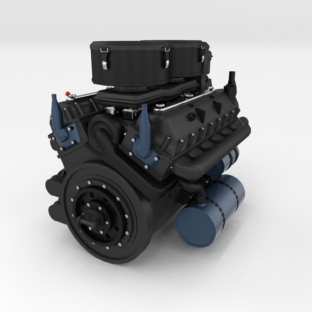 Maybach HL230 Engine Panzer Tiger Unit 3D model_16