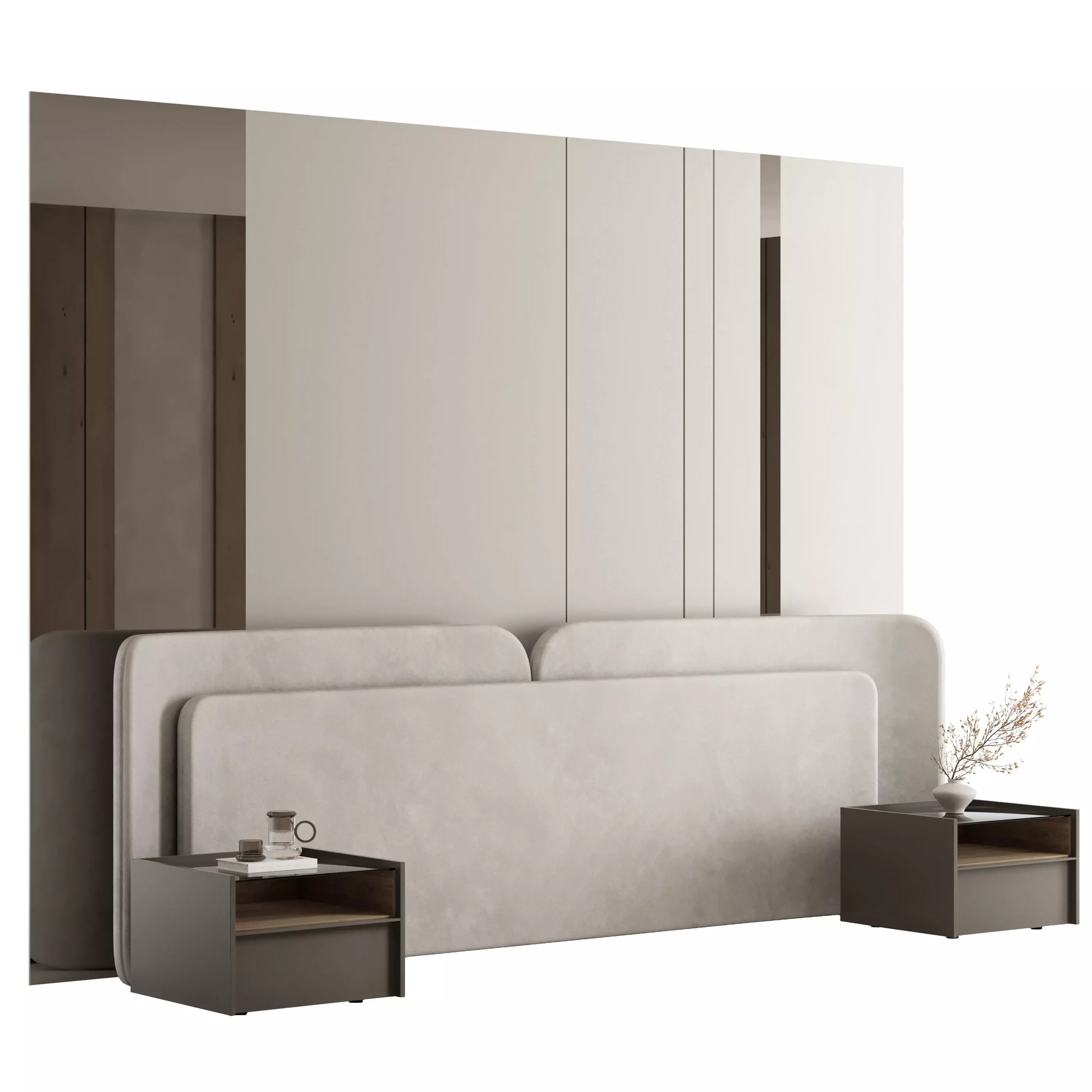 Headboard Wall Panel Composition 23 3D model_1