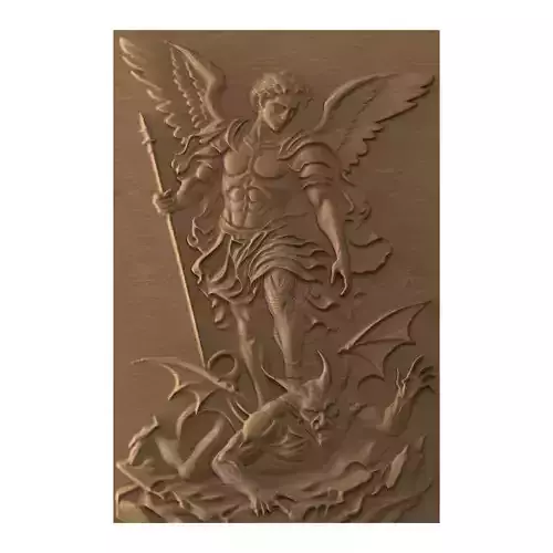 Saint Michael the Archangel - STL file CNC woodcarving