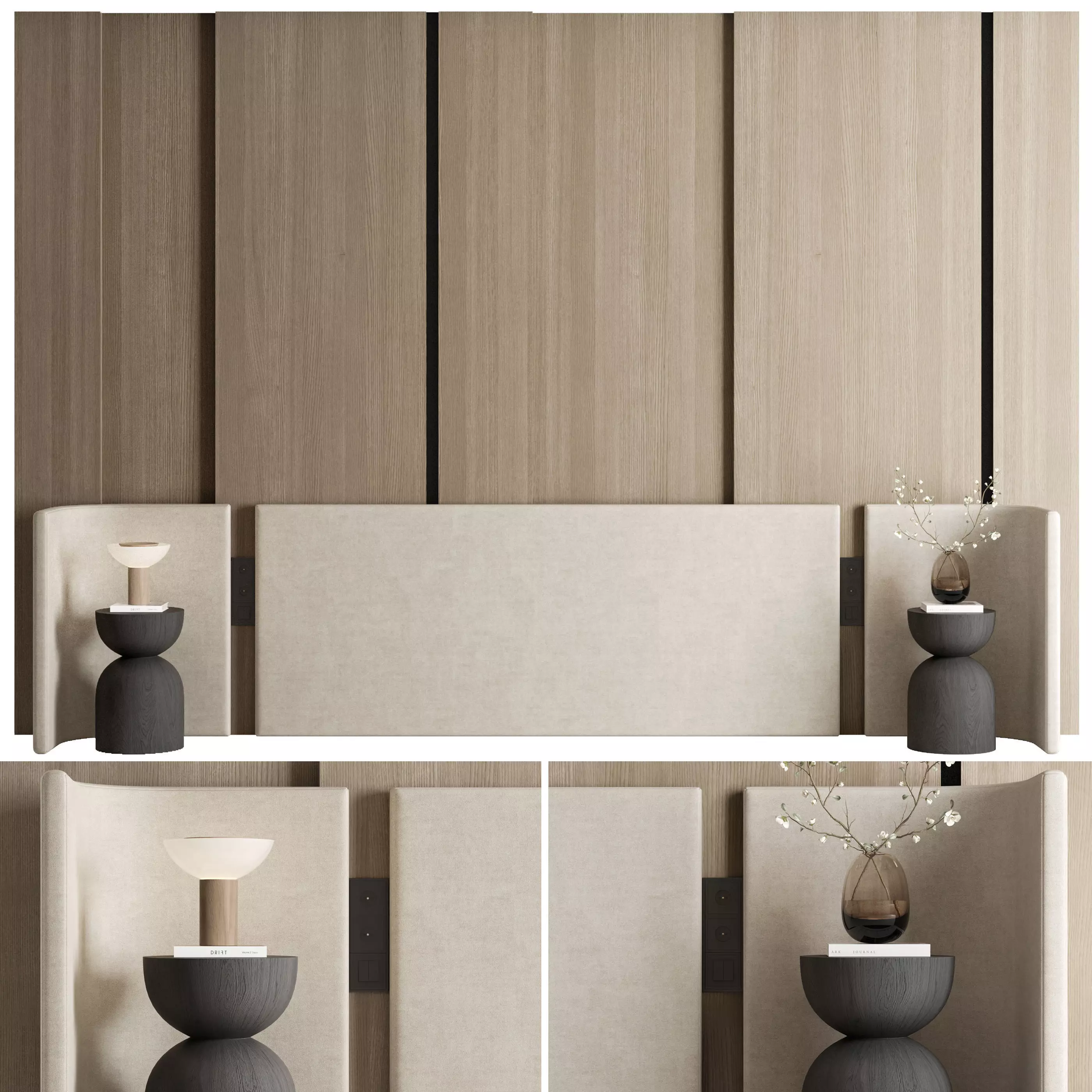 Headboard Wall Panel Composition 24 3D model_0
