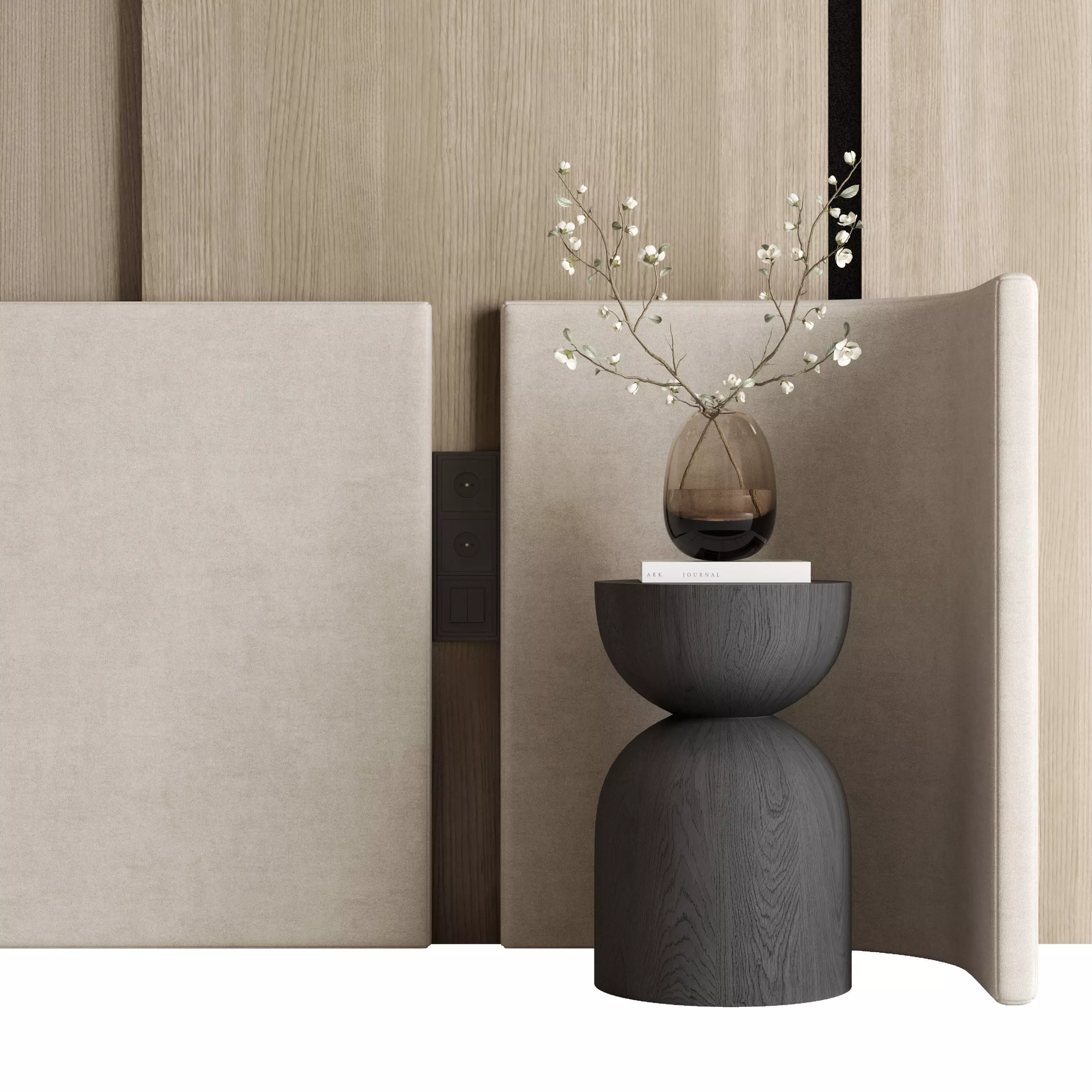 Headboard Wall Panel Composition 24 3D model_2