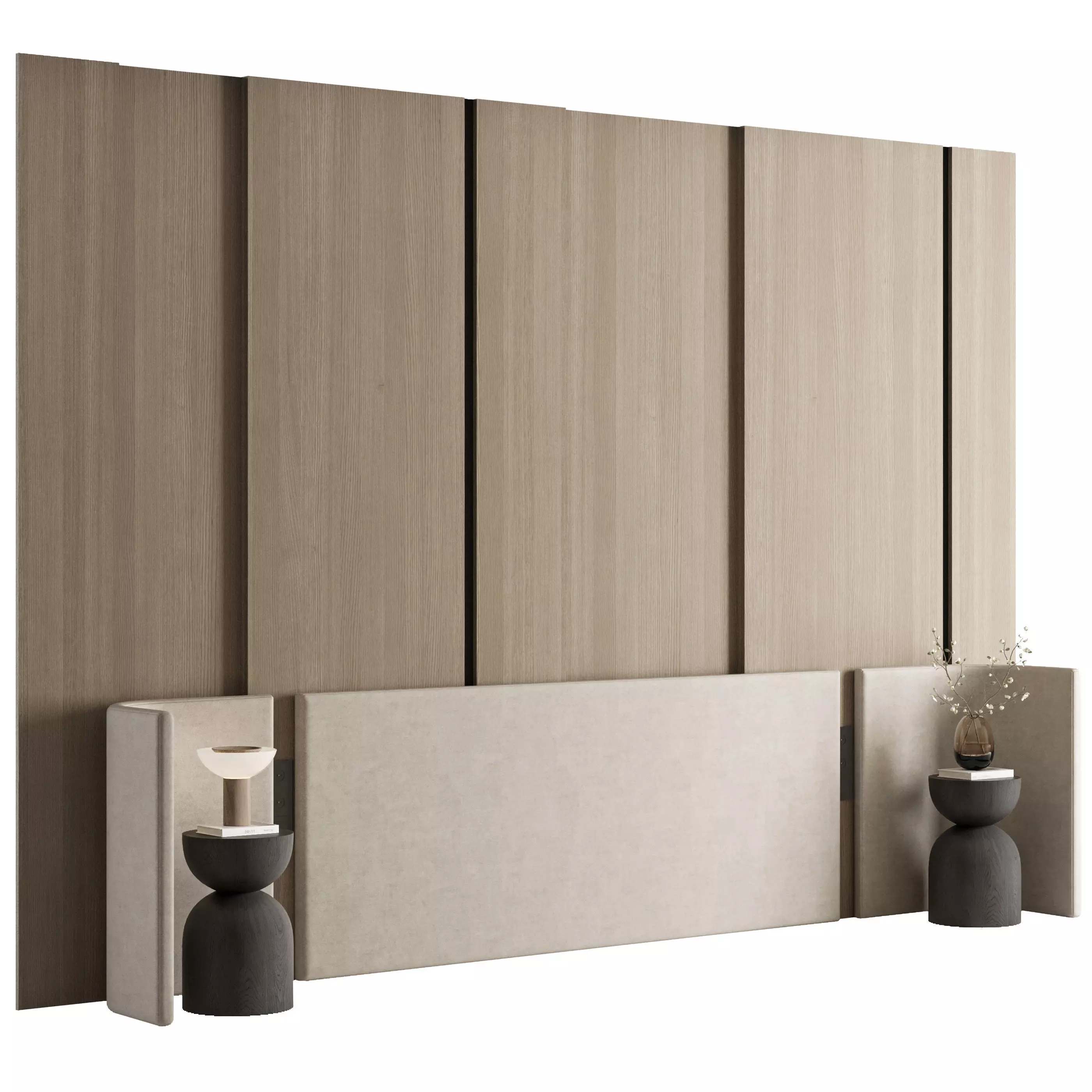 Headboard Wall Panel Composition 24 3D model_1