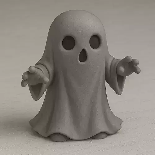 Ghost Halloween Mini Figure  3D Printable Statue STL