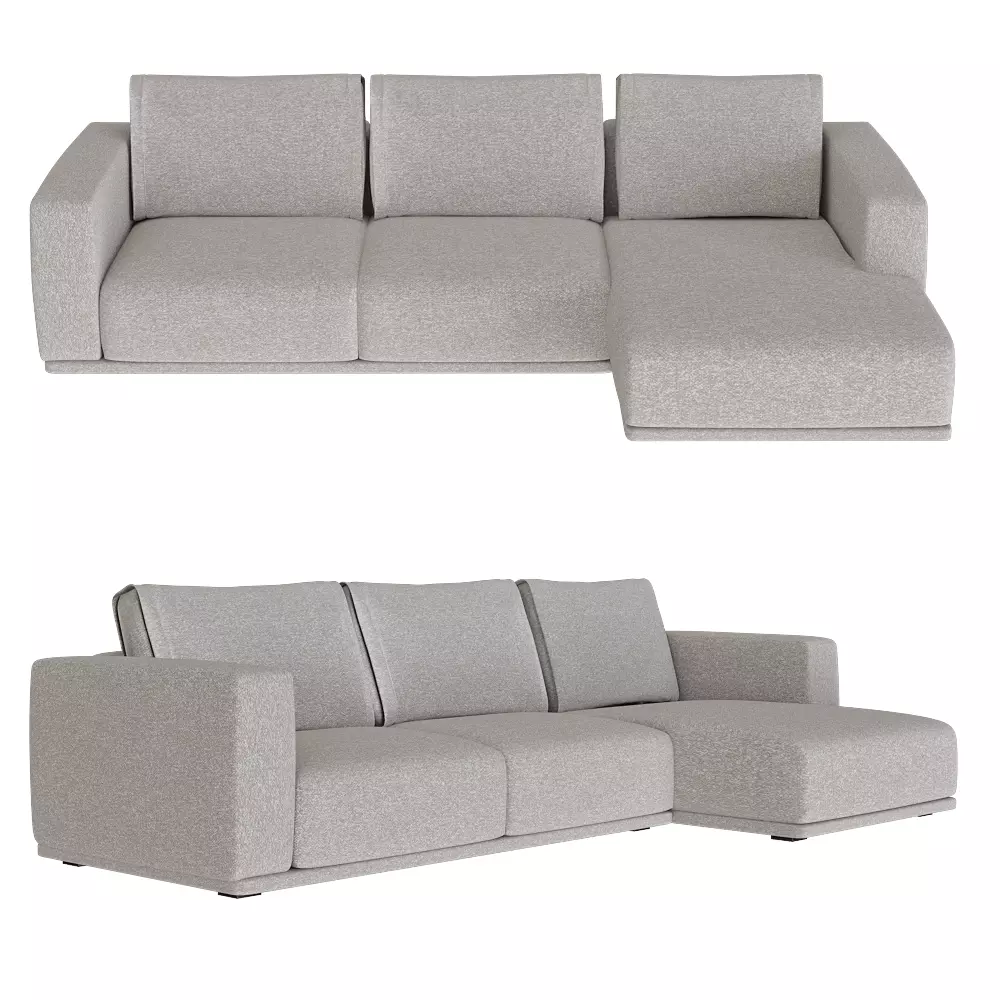 Sofa Met angolare MET 68 Low-poly 3D model_0