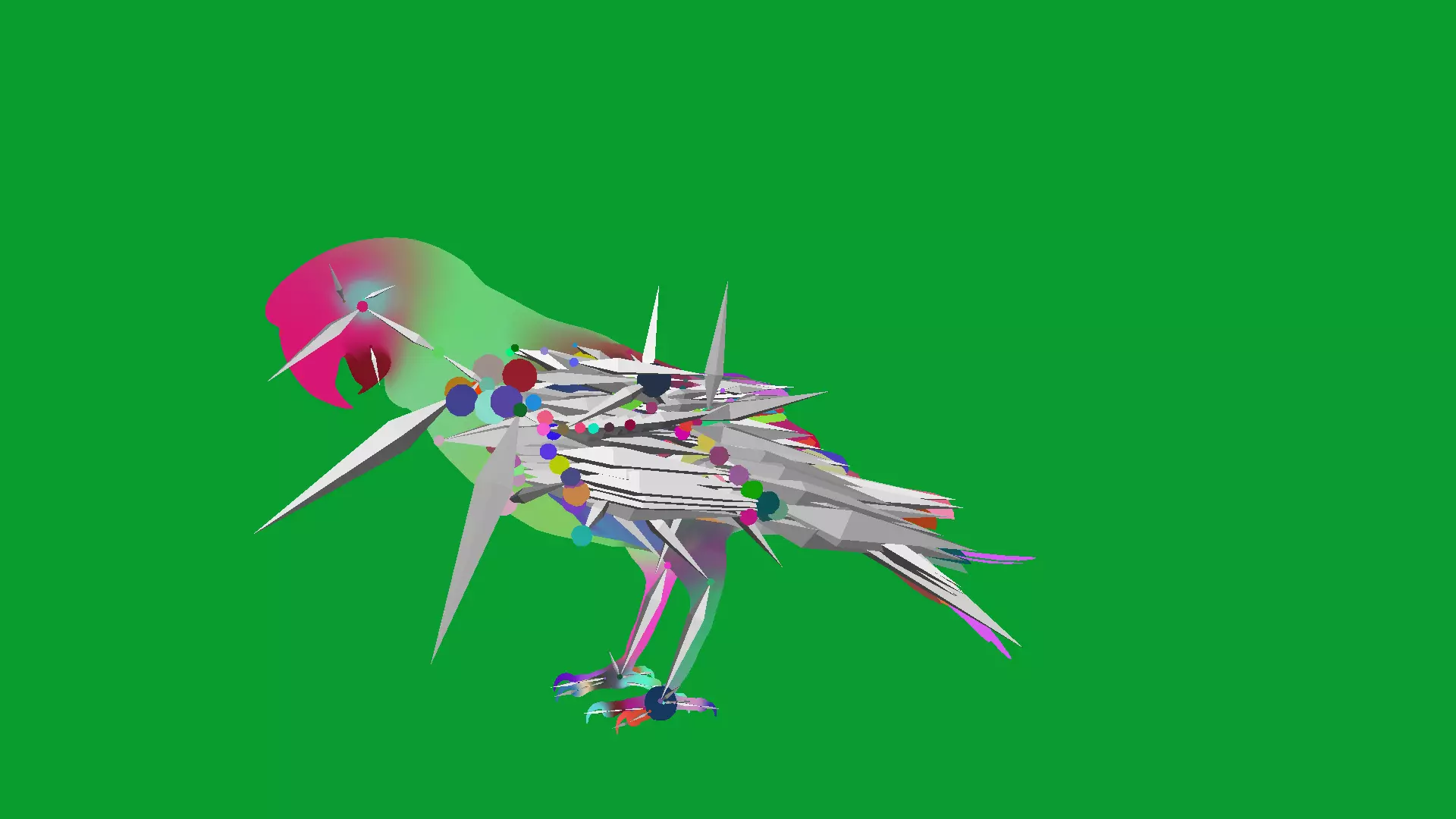 Scarlet Macaw Parrot Low-poly 3D model_25