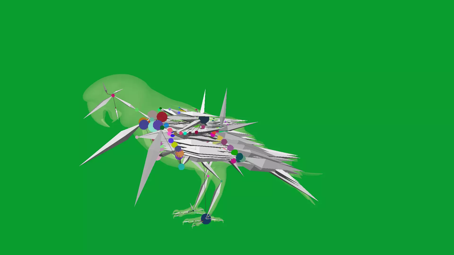 Scarlet Macaw Parrot Low-poly 3D model_24