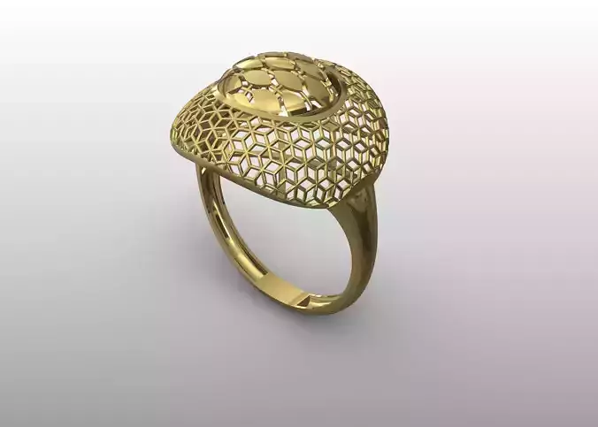 Honeycomb Dome Ring