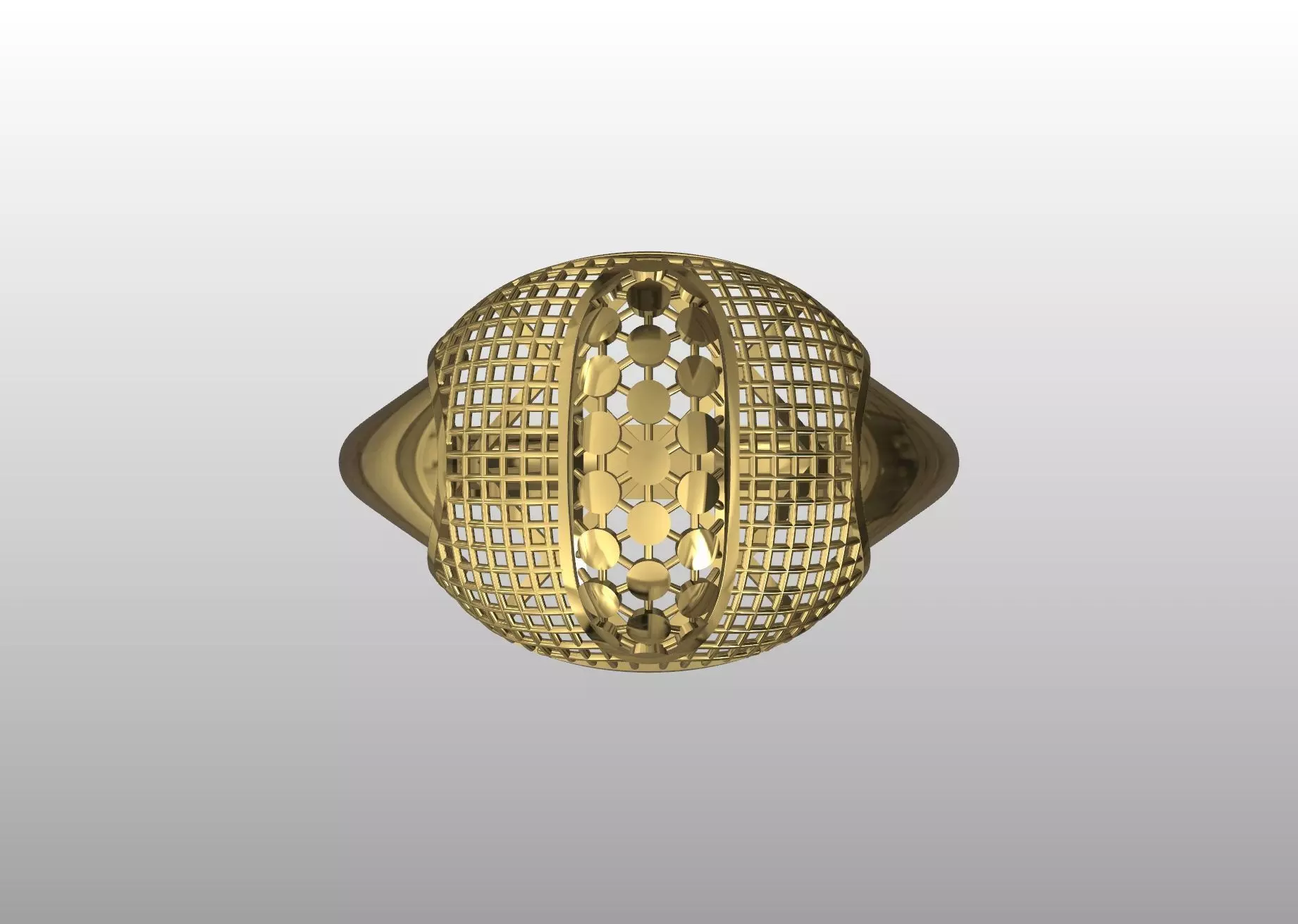 Lattice Dome Ring 3D print model_4