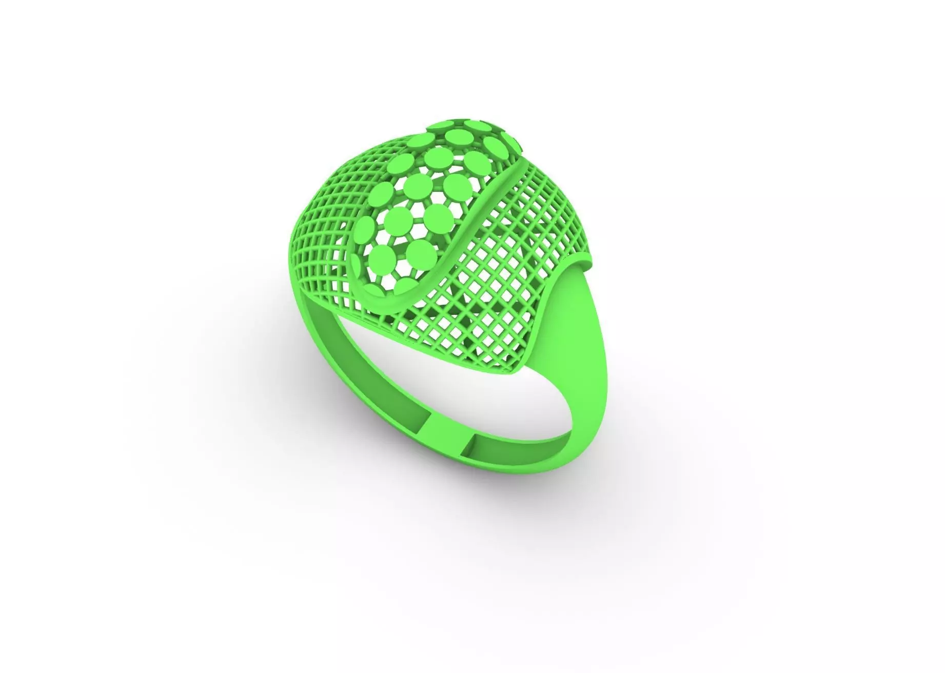 Lattice Dome Ring 3D print model_6