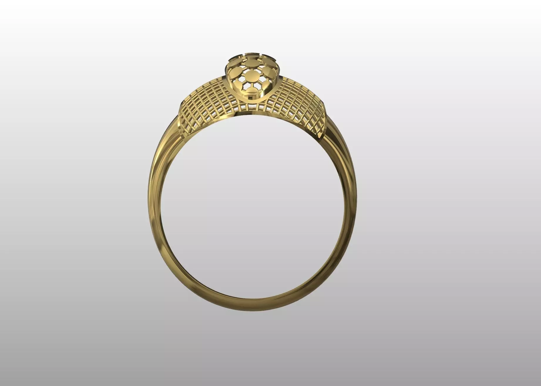 Lattice Dome Ring 3D print model_3