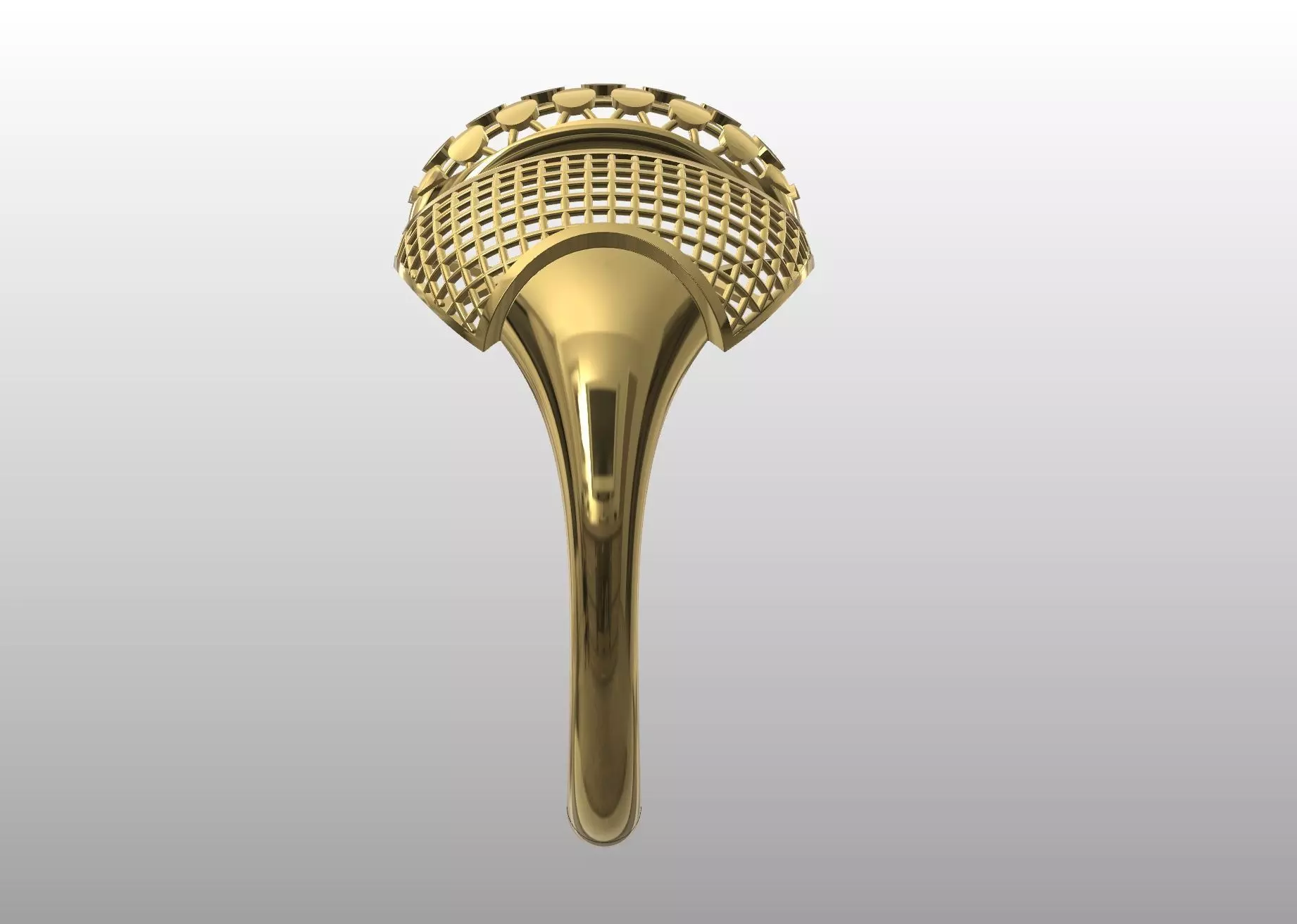 Lattice Dome Ring 3D print model_5