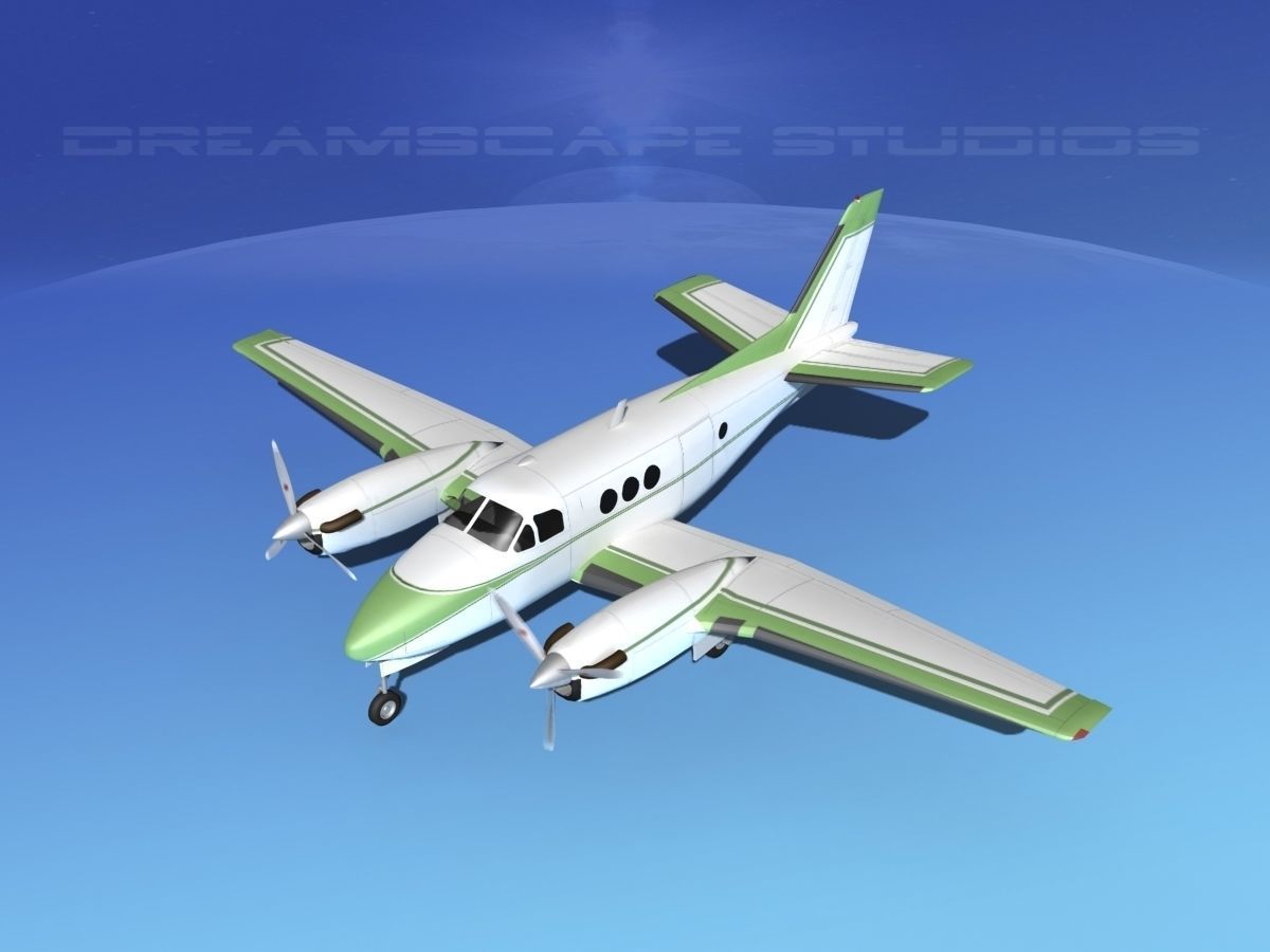 Beechcraft King Air C100 V15 3D model_10
