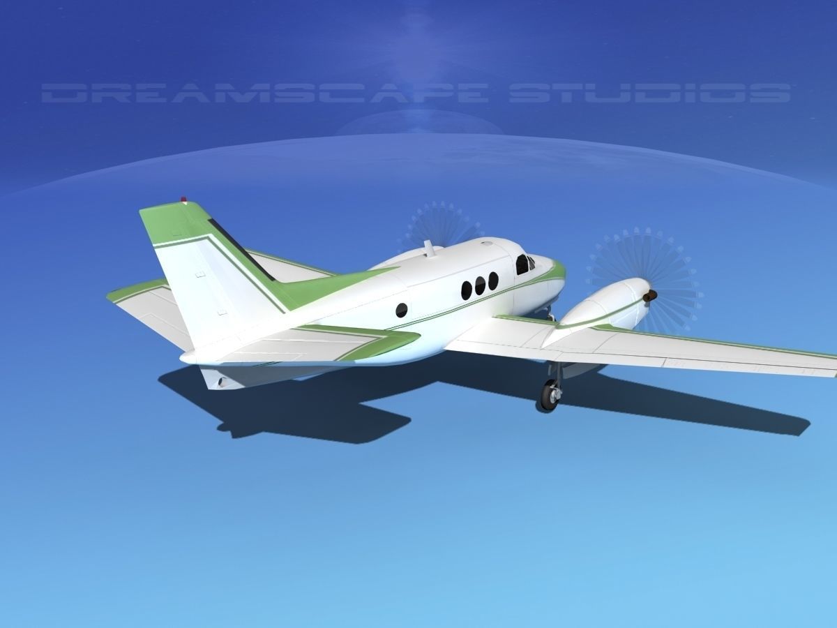 Beechcraft King Air C100 V15 3D model_5