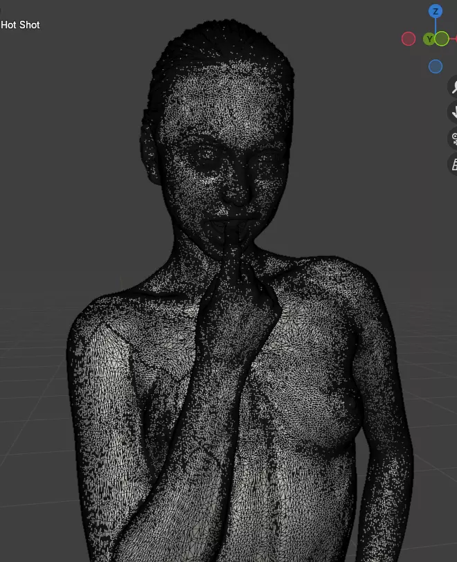 Female Figure Pose Scan 3D model_16