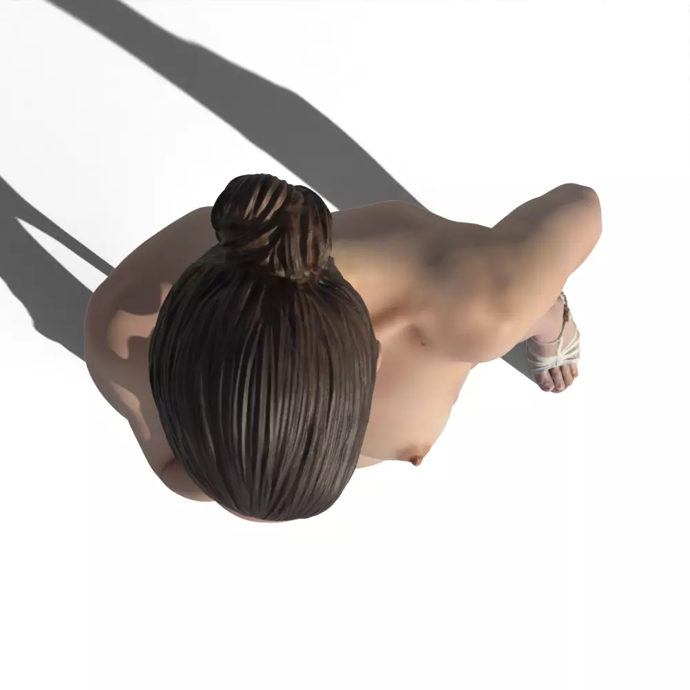 Female Figure Pose Scan 3D model_13