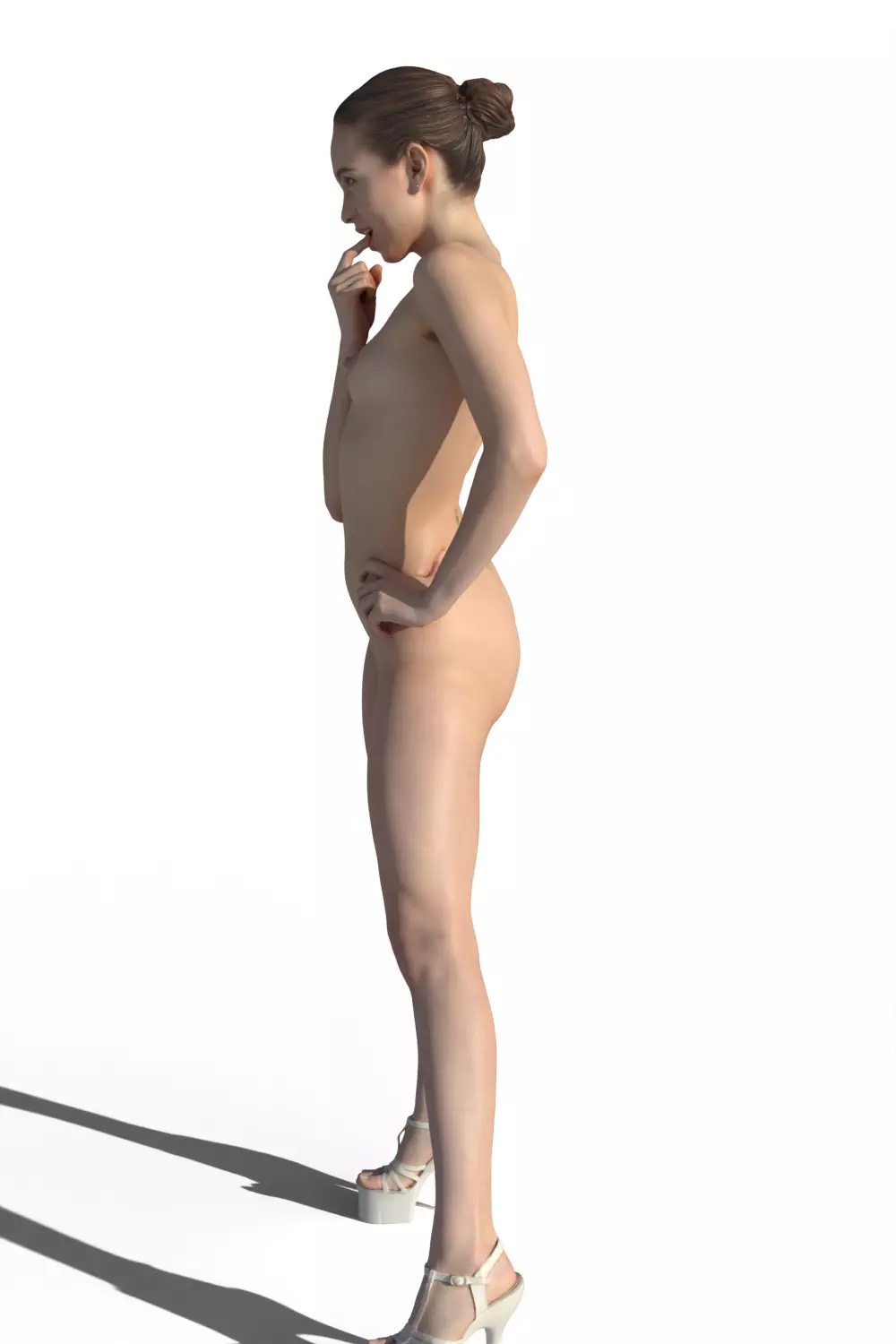 Female Figure Pose Scan 3D model_6