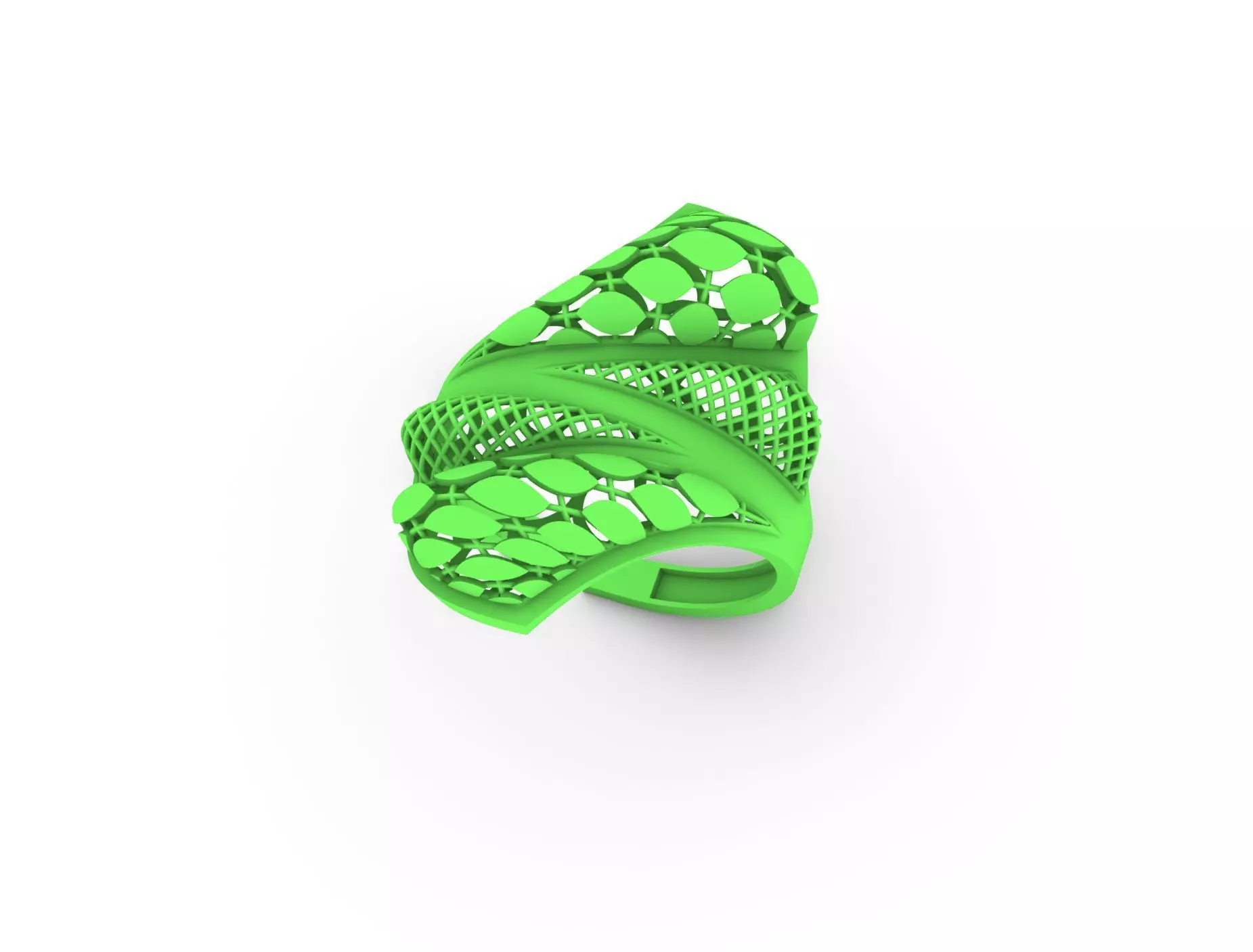 Dual Lattice Dome Ring 3D print model_6
