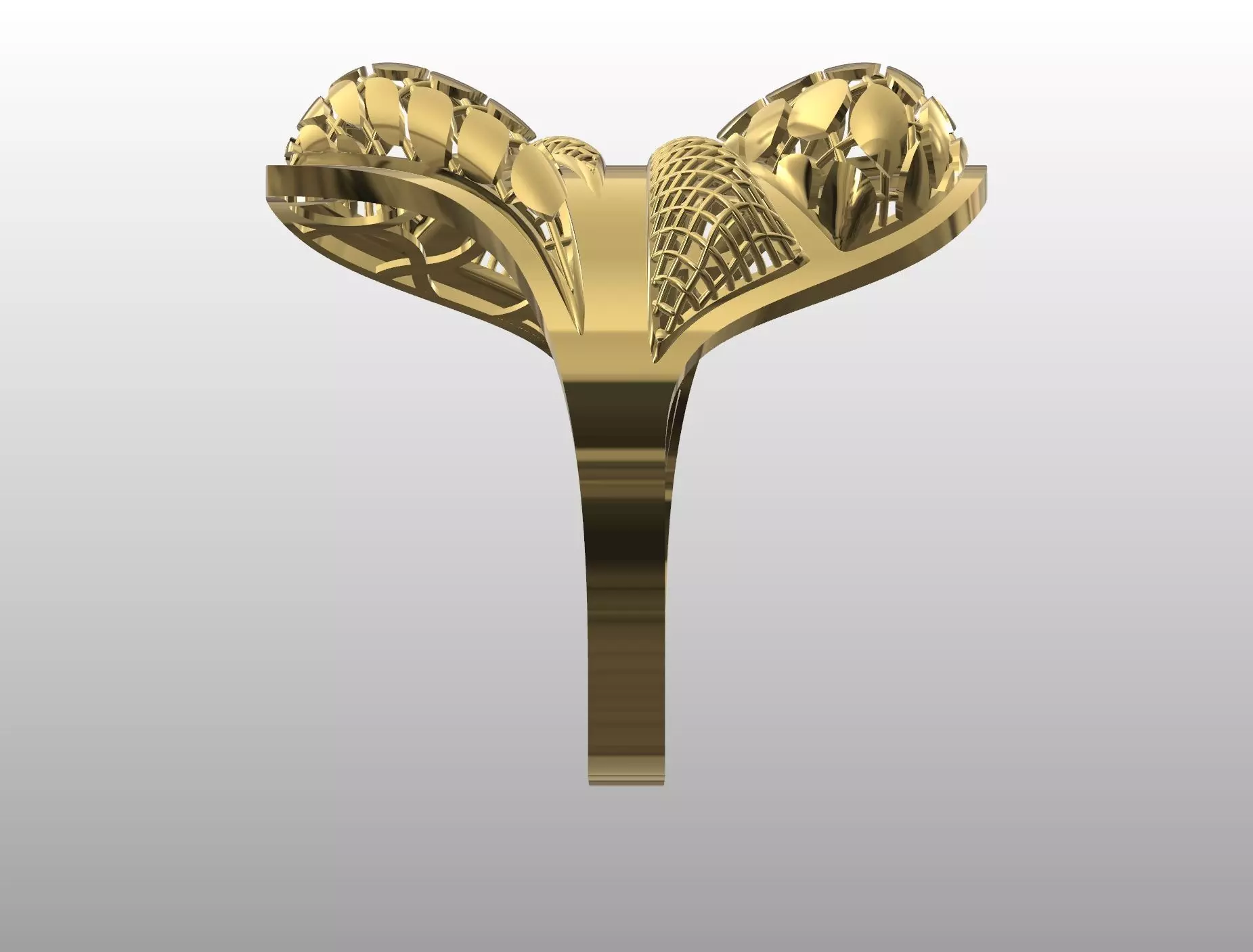 Dual Lattice Dome Ring 3D print model_5