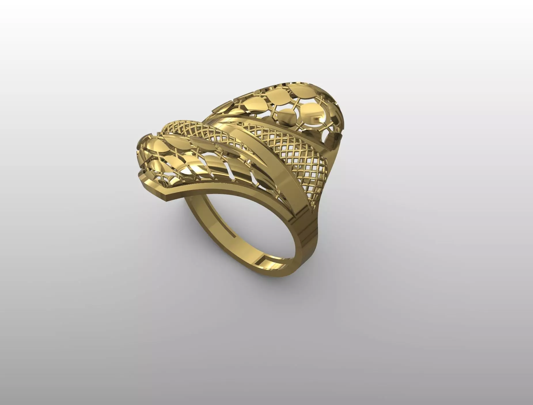 Dual Lattice Dome Ring 3D print model_0