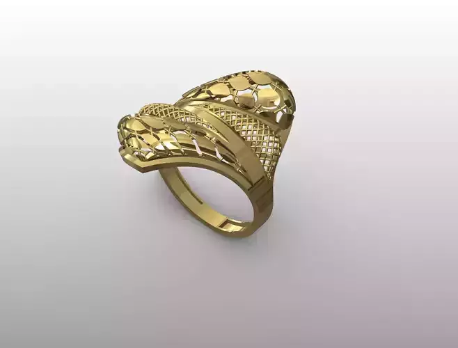 Dual Lattice Dome Ring