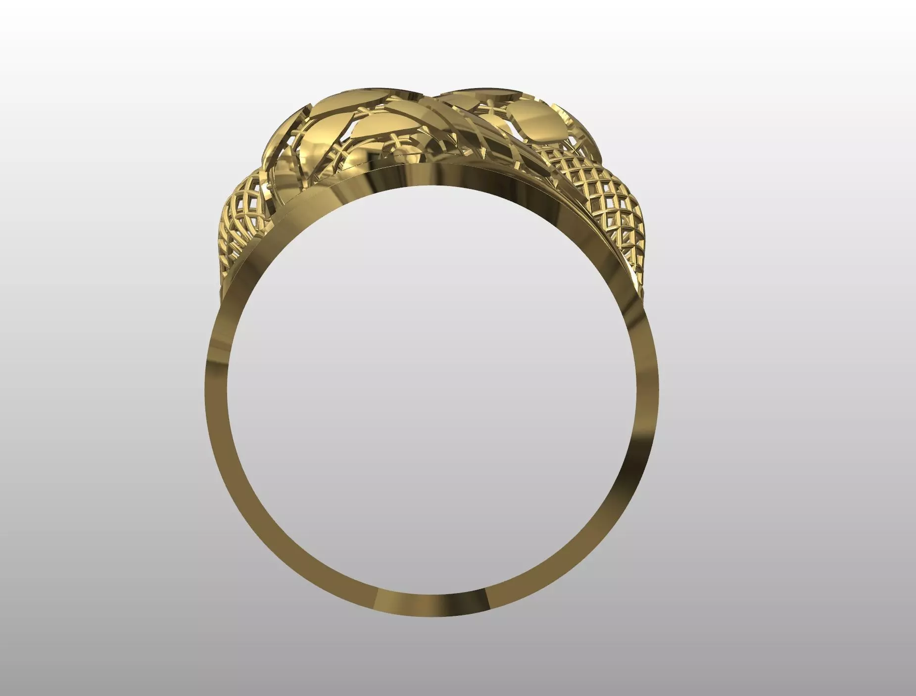 Dual Lattice Dome Ring 3D print model_3