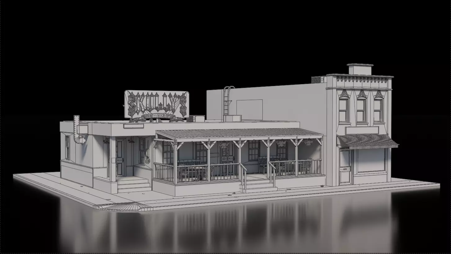 Dive Bar House 3D model_1