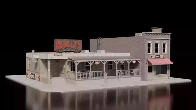 Dive Bar House 3D model Dive Bar House 3D model
