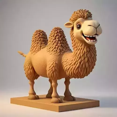 2500  Laughing Camel  3D Printed Full Figure Statue