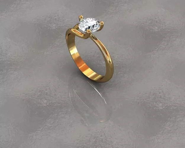 ring with interchangeable stone 3D print model