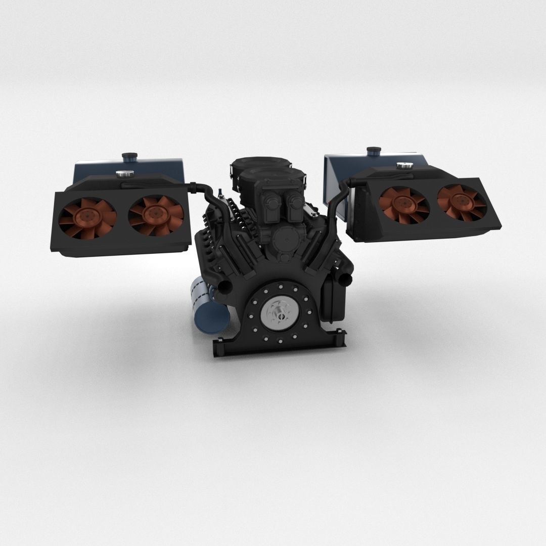 Maybach HL230 Engine Full Panzer Tiger Unit 3D model_8