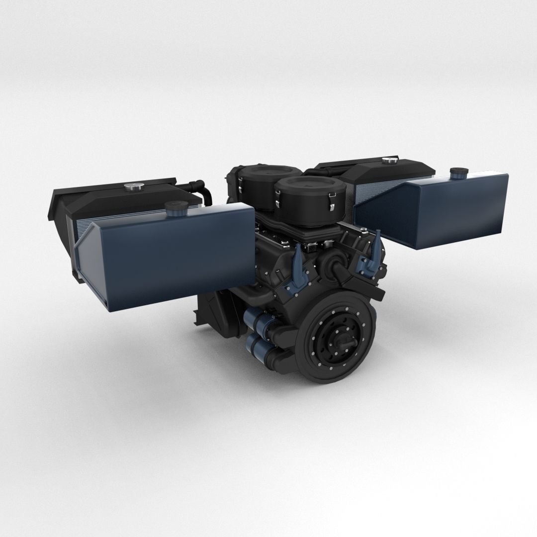 Maybach HL230 Engine Full Panzer Tiger Unit 3D model_25