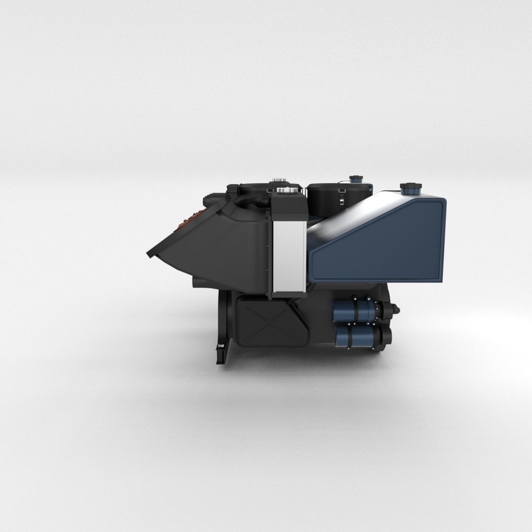 Maybach HL230 Engine Full Panzer Tiger Unit 3D model_2