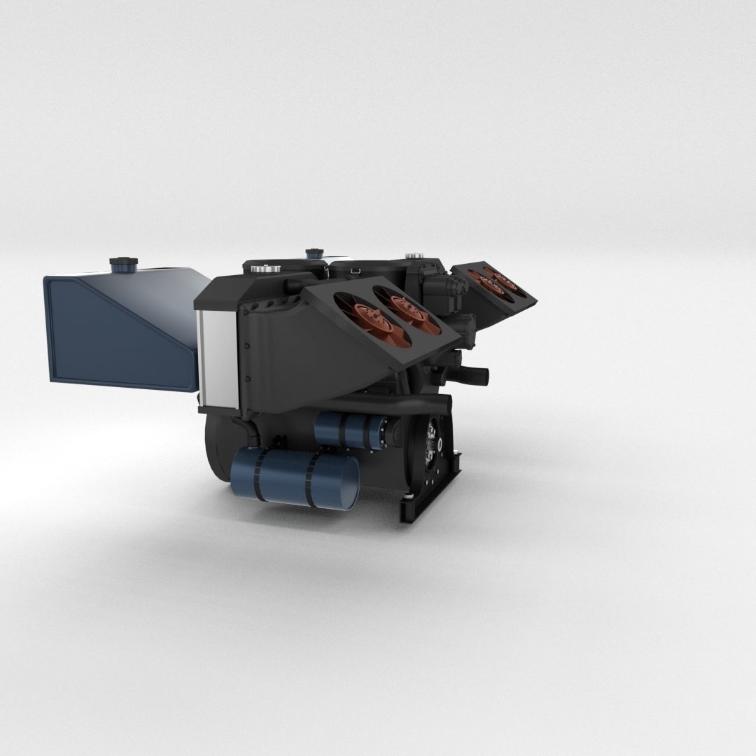 Maybach HL230 Engine Full Panzer Tiger Unit 3D model_4