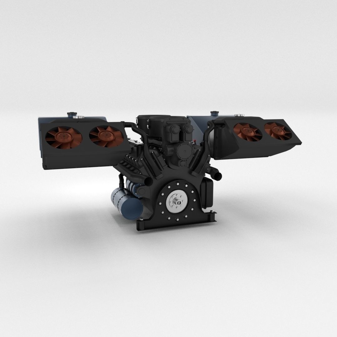 Maybach HL230 Engine Full Panzer Tiger Unit 3D model_5