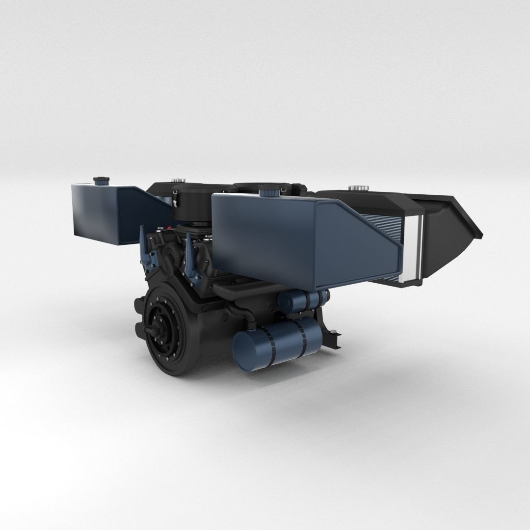 Maybach HL230 Engine Full Panzer Tiger Unit 3D model_1