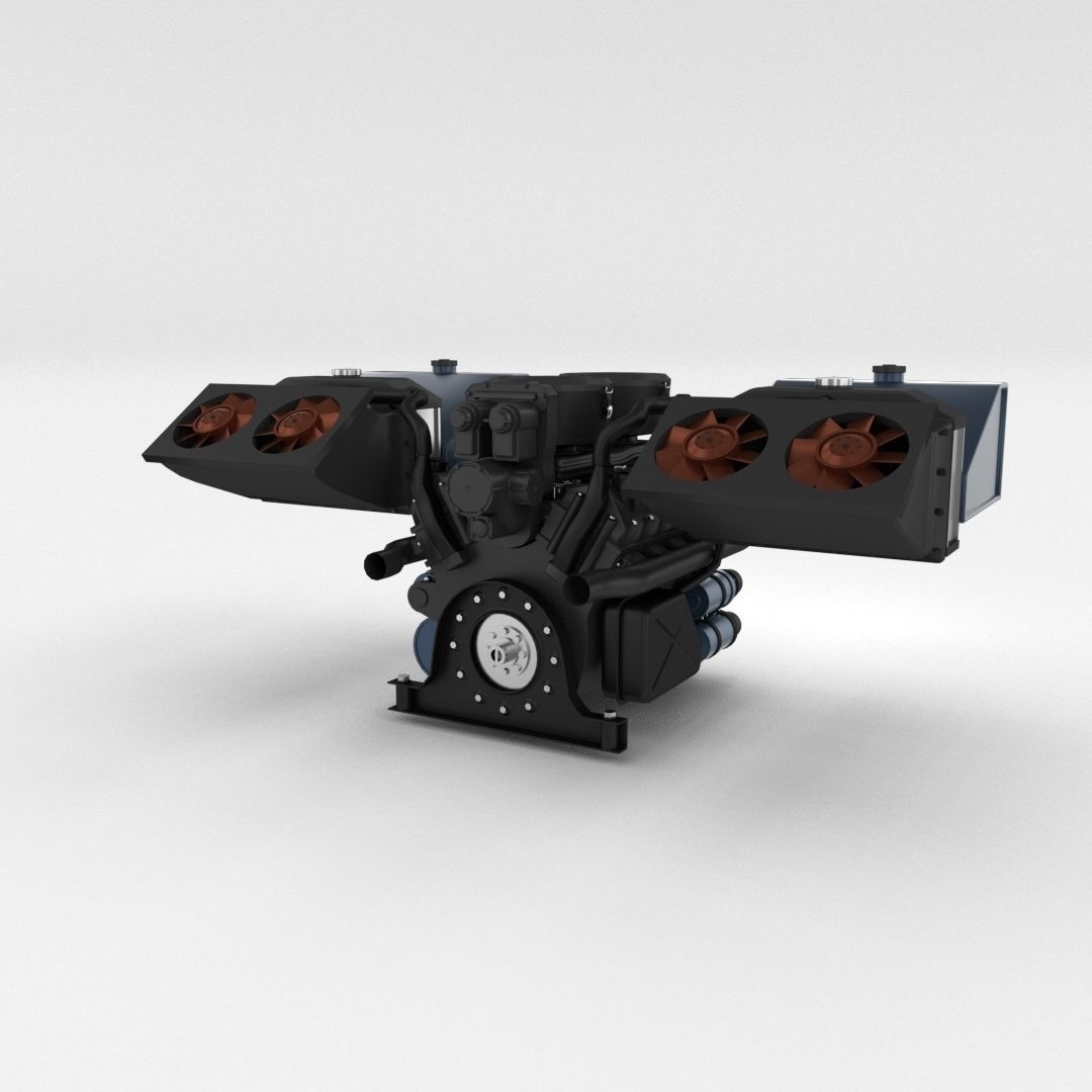 Maybach HL230 Engine Full Panzer Tiger Unit 3D model_6