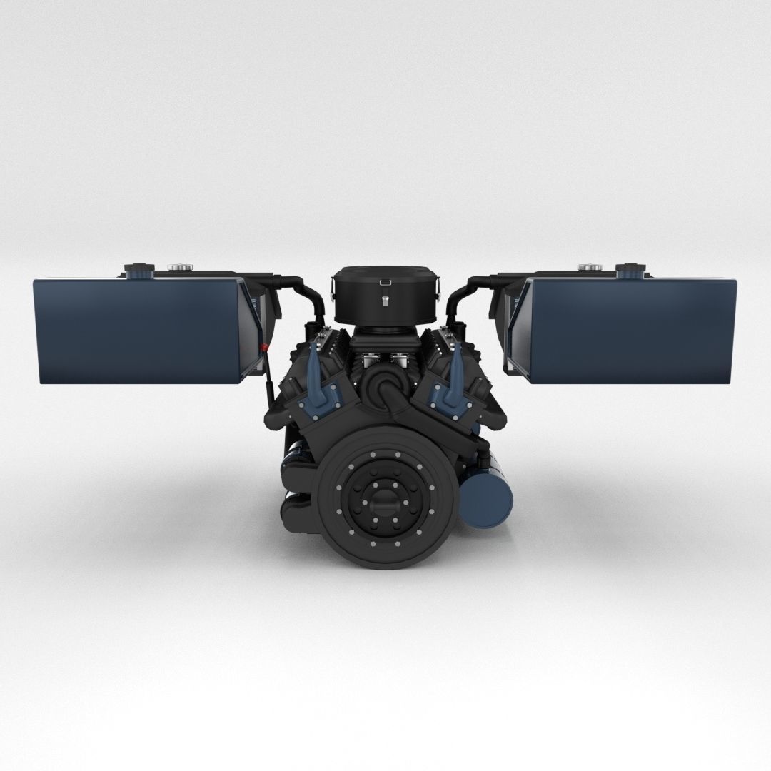 Maybach HL230 Engine Full Panzer Tiger Unit 3D model_3